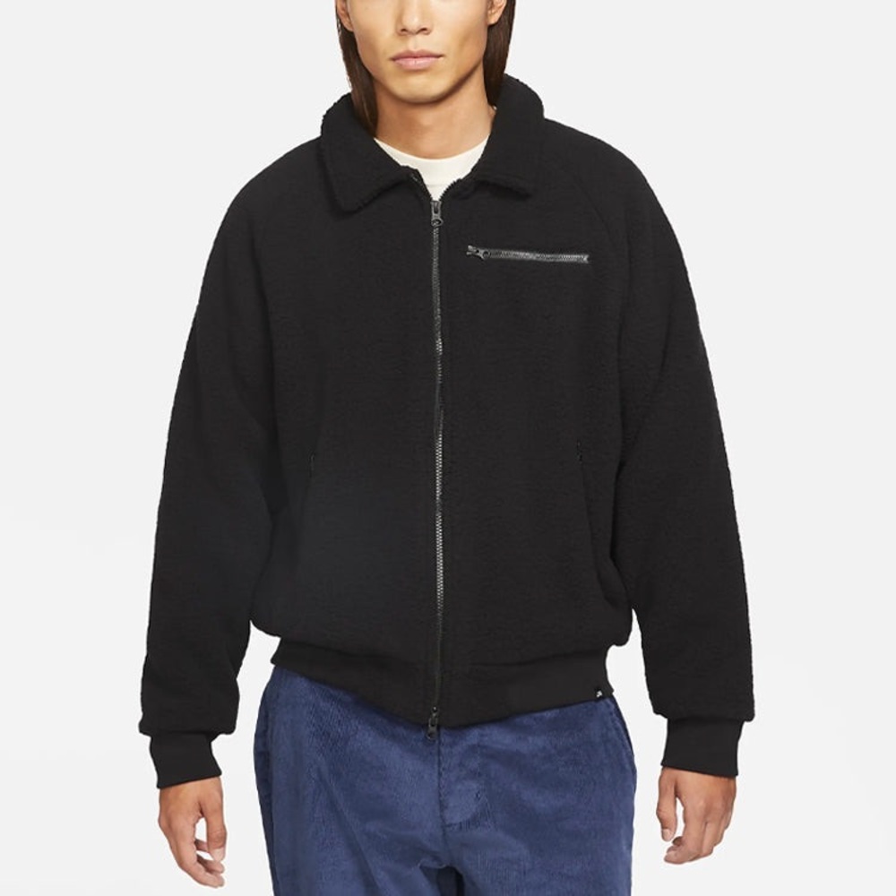Nike SB Sherpa fleece black bomber jacket